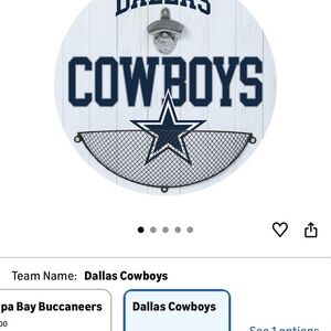 Dallas Cowboys Wall Bottle Opener with Catch Tray - Navy & White